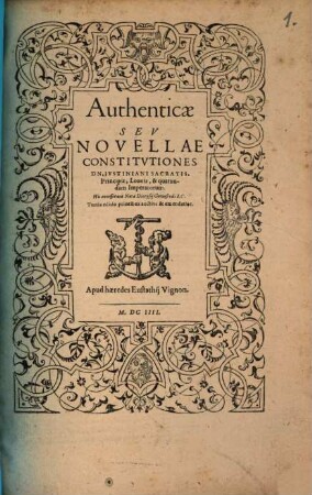 Authenticae seu Novellae Constitutiones