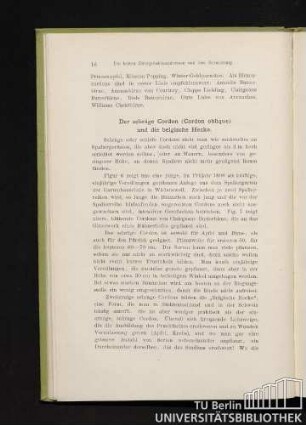 Der schräge Cordon (Cordon oblique) und die belgische Hecke.