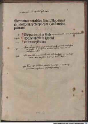 Sermones de patientia in Job et de poenitentia