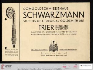 Domgoldschmiedehaus Schwarzmann, studios of liturgical goldsmith art, Trier, Rhineland, Germany