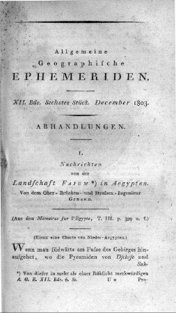 Sechstes Stück December 1803