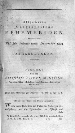 Sechstes Stück December 1803