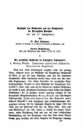 Zweite Abtheilung (Archiv XIX, 1897)
