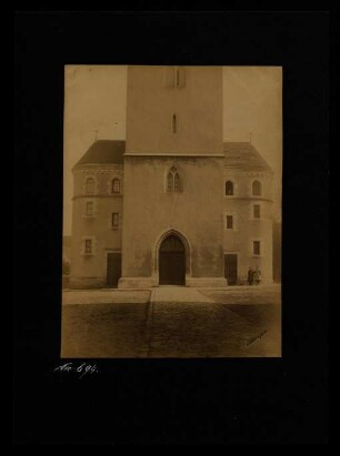 694, Plieningen, St. Martinskirche: Portalseite.