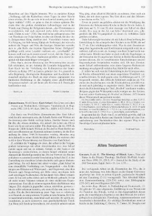 819-820 [Rezension] Zimmermann, Wolf-Dieter, Kurt Scharf