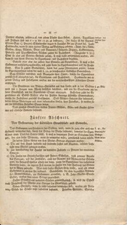 Fünfter Abschnitt. Von Besteuerung der städtischen Grundstücke und Gewerbe
