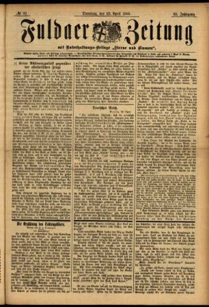 Ausgabe vom Dienstag, den 23. April 1895.