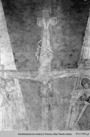 Untere Zone mit Apostelszenen : Kreuzigung des Petrus