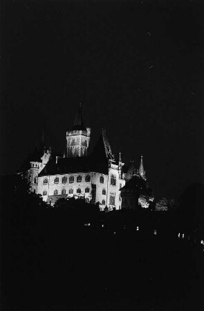 Ansicht des Schlosses Wernigerode bei Nacht