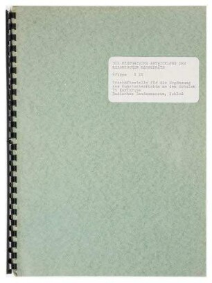 Die historische Entwicklung des Keramischen Hausgeräts Gruppe G XV (Textbuch zur Werkbundkiste)