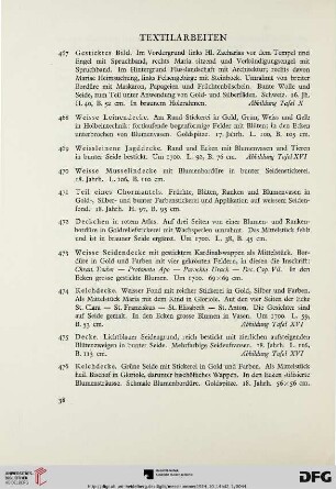 Textilarbeiten (Nr. 467-490)