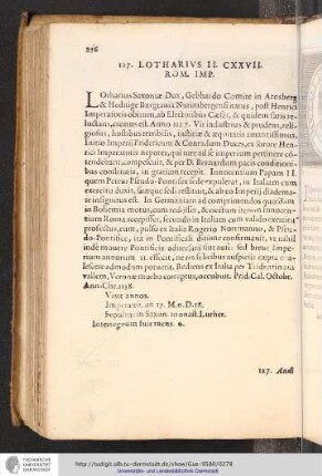 127. Lotharius II. CXXVII. Rom. Imp.