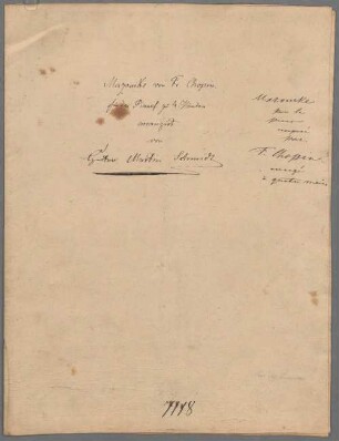 "Mazurkas - Arr; pf 4hands; ChomTurC 106". - BSB Mus.Schott.Ha 7206-2