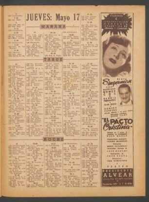 [Programa de] Jueves: Mayo 17