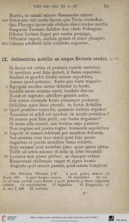IX. Deliberatiua Achillis an corpus Hectoris uendat