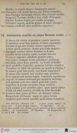 IX. Deliberatiua Achillis an corpus Hectoris uendat