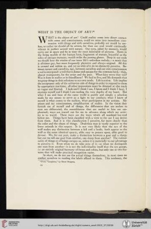 What Is the Object of Art? [reprint from Henri Bergson, Laughter, London and New York 1911]