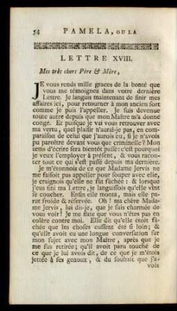 Lettre XIII. Mes très chers Père & Mère, ...