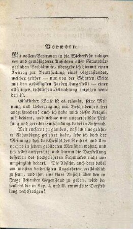 Ein freimüthiger Beitrag zur Beurtheilung der gegenwärtigen Lage und Rechts-Verhältnisse des deutschen Adels