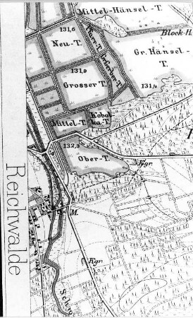 Boxberg/O.L.-Reichwalde. Meßtischblatt, Sekt. Mücka, 1887