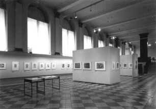 Dresden. Albertinum. Mosaiksaal. Ausstellung "Willi Baumeister. Zeichnungen". Raumaufnahme