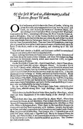 Of the first Ward or, Aldermanry, called Tower-street Ward