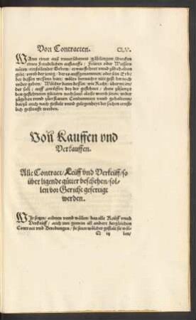 Von Kauffen und Verkauffen.