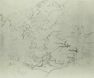 Landschaftsskizze: Gebirge (ohne Titel)