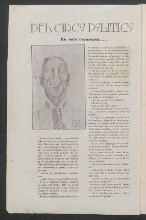 Del circo político : En este momento...