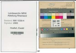 Entnazifizierung Ewald Hoefert , geb. 11.04.1902 (Organist)