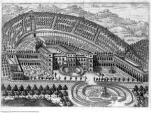 Regiae villae poetice descriptae; et regiae celsitudini Victoris Amedei II. ..., Falttafel vor Seite 33: Villa della Regina