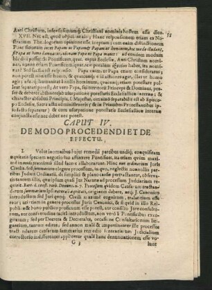 Caput IV. De Modo Procedendi Et De Effectu.