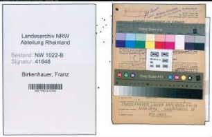 Entnazifizierung Franz Birkenhauer , geb. 01.01.1891 (Bahnbeamter)