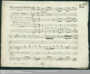 Cajo Fabricio. Excerpts - Mus.2477-F-109,8 : S, strings, bc