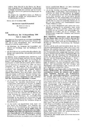 Durchführung der Feriengestaltung 1966 : 6/66 vom 11. Januar 1966 ; [Verfügungen]