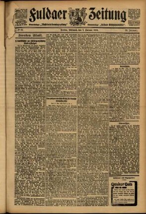Zweite Ausgabe vom Mittwoch, den 07. Februar 1906.