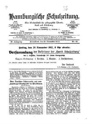 Vom Deutschen Lehrerverein und vom "Hamburger Standpunkt" der Päd. Reform
