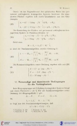VI. Notwendige und hinreichende Bedingungen für die Verbiegbarkeit