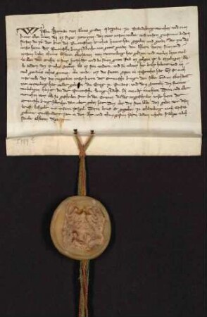 König Wenzel II. von Böhmen gibt als Kurfürst seinen Willen zu diesen königlichen Verleihungen, ebenso Hermann von Gottes Gnaden Markgraf von Brandenburg.
