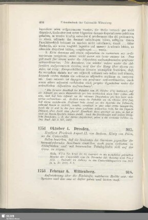 917. 1751, Oktober 4. Dresden