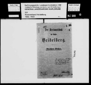 Gesuch um Aufnahme des Verbindungswegs Kreisweg 21b - Kreisweg 22 bei [Leimen-]Gauangelloch in den Kreiswegverband