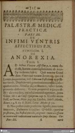 Pars III. De Infimi Ventris Affectibus P. N.