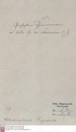 Zimmermann, Johann Georg, Professor und Rektor des Gymnasiums in Darmstadt