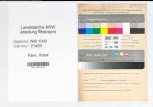 Entnazifizierung Rosa Kern, geb. 12.06.1912 (Lehrerin)
