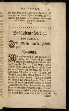 317-339, Sechszehente Predigt