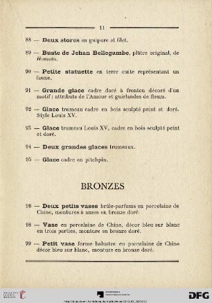 Bronzes (Nr. 96-118)