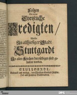 [II. Jubel-Predigten selbsten.]