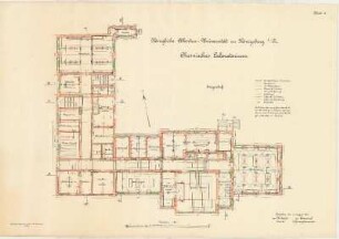Chemisches Laboratorium der Albertus-Universität Königsberg: Blatt 3, Erdgeschoß
