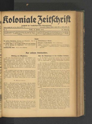 Nr. 8. Berlin, 21. Februar 1913. 14. Jahrgang.