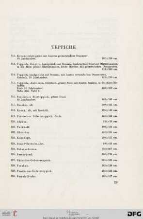 Teppiche (NR. 312-387)